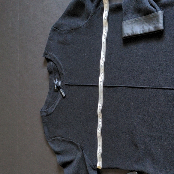 Charlie Paige Sweater Dress with Faux Leather Accents - Picture 10 of 11